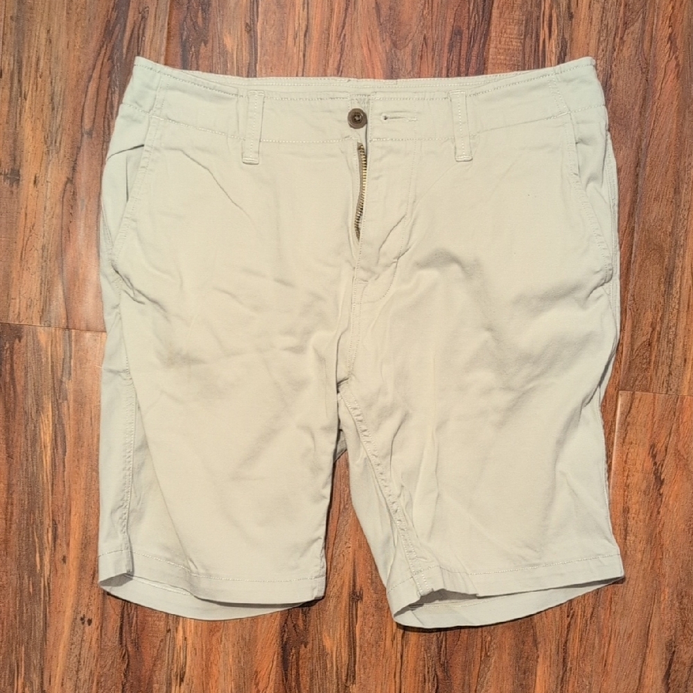 Lucky Brand Tan Flat Front Shorts Relaxed Summer Style